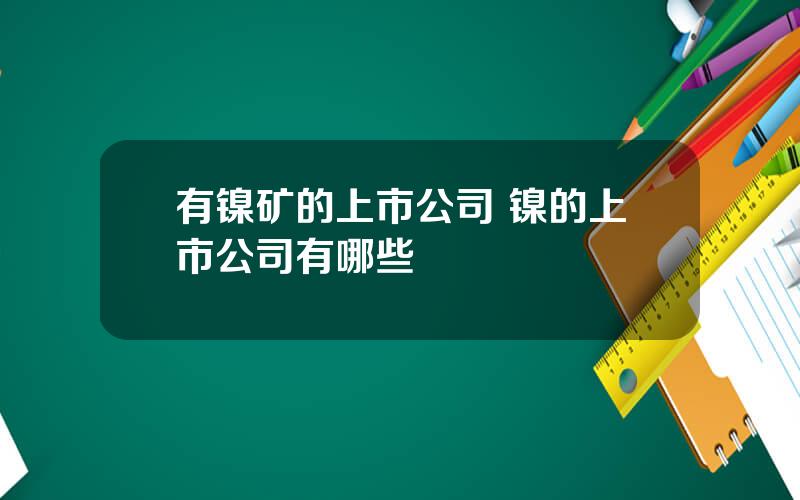 有镍矿的上市公司 镍的上市公司有哪些